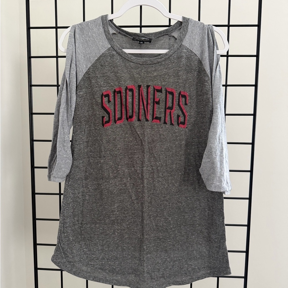 Sooners Women's Gray Short Sleeve Tee